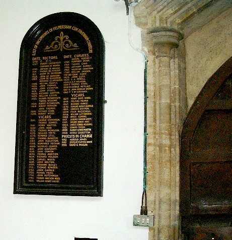 The List of Incumbents of Felmersham St Mary since 1235.