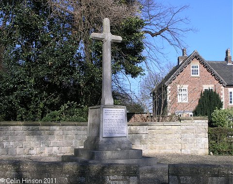 The World War I War Memorial at Healaugh (near York).