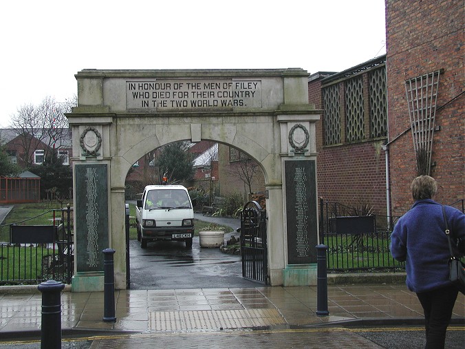The War Memorial Arch and Garden in Filey.