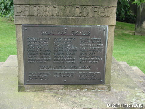 The War Memorial in the Churchyard at Kirkbymoorside.