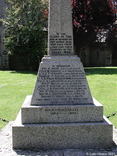 The War Memorial in St. Michael's Churchyard.