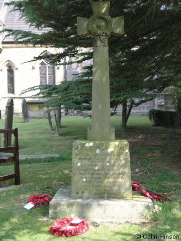 The War Memorial in the churchyard at Spennithorne.