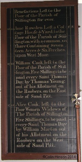 The first list of Benefactions in St. Nicholas's Church, Stillington.