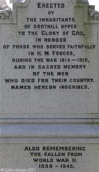 The World War I and II War Memorial in St Paul's Churchyard, Hanging Heaton.