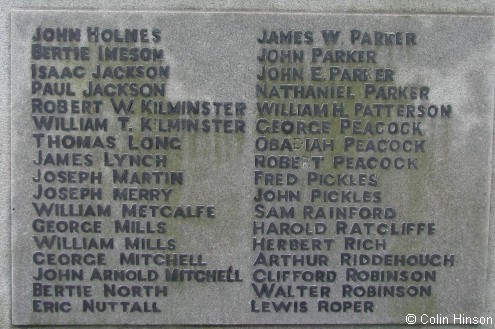 The War Memorial at Haworth.