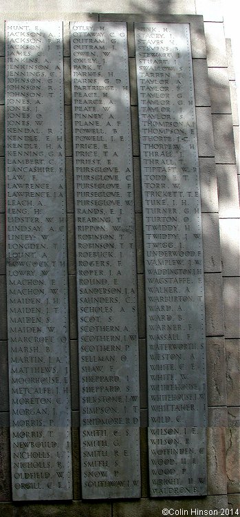 The 1914-18 and 1939-45 War Memorial near St. Mary's Church, Rawmarsh