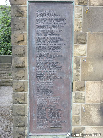 The War Memorial at Stocksbridge.